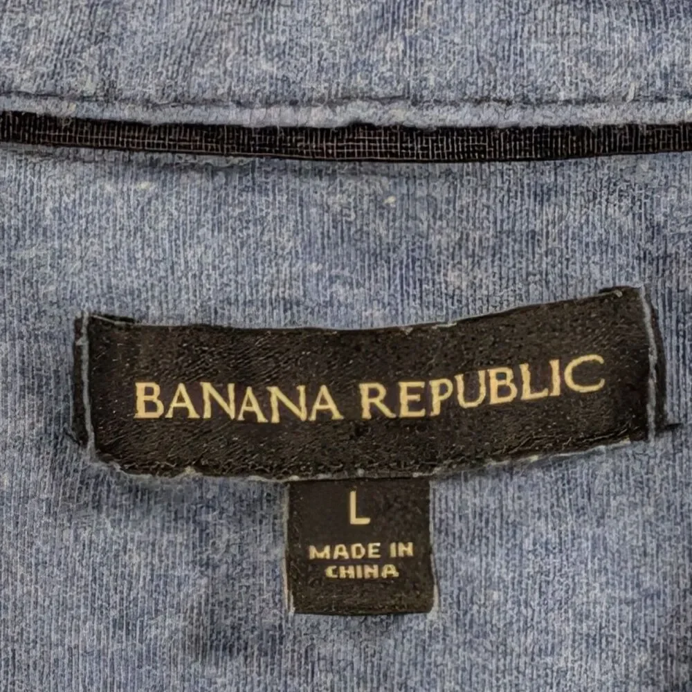 Banana Republic Men’s Polo Short Sleeve Size Large Blue